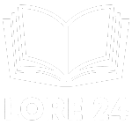 Open Book with the text Lore 24 below it